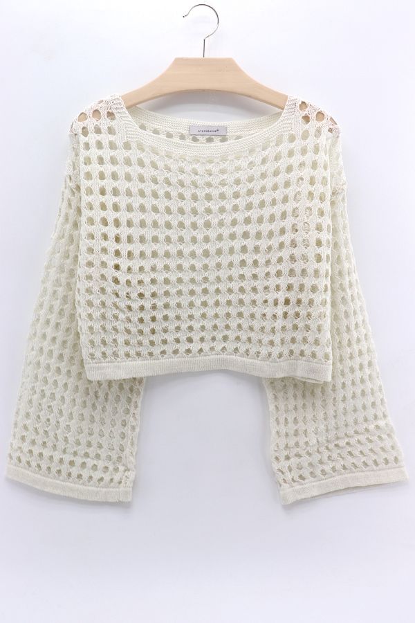 macharelbasic-Damenpullover mit durchbrochenen spanischen Ärmeln und saisonaler Strickmode 1