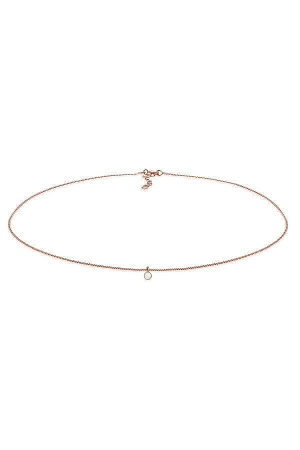 ELLI-Colier Choker pentru femei - Argint 925 cu Geo Moonstone 1