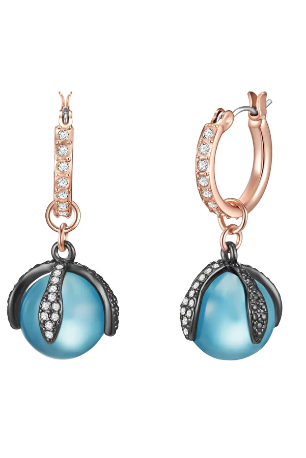 Lulu & Jane-Ohrcreolen mit Kristallen von Swarovski® Klappcreolen roségold verziert mit Kristallen von Swarovski 1
