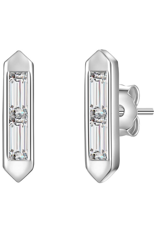 Glanzstücke München-Silberohrstecker Ohrstecker Sterling Silber Topas weiß 1