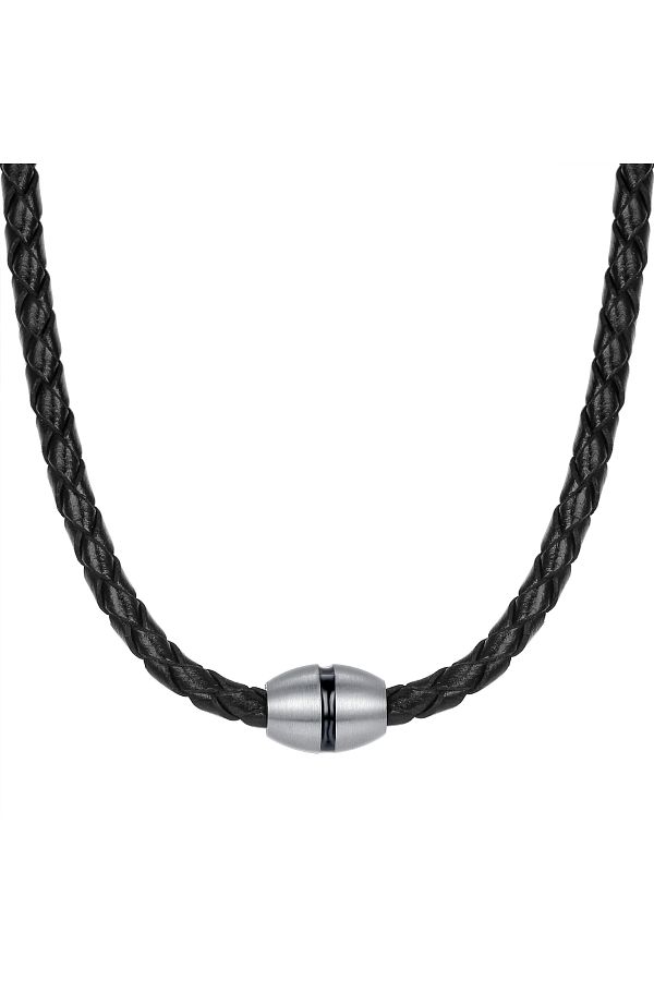 True Rebels-Lederhalskette Kette Edelstahl 1