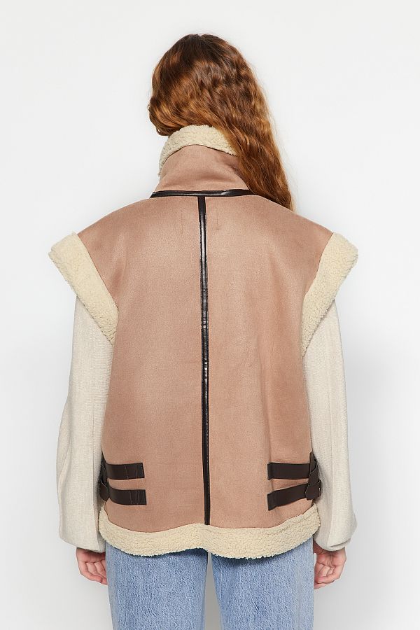 Suede biker vest sales