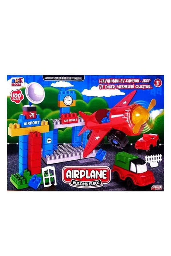 bimbambom-Yap Boz Block Airport, Airplane Building Blocks 100 Pieces Lego ANT-007 1