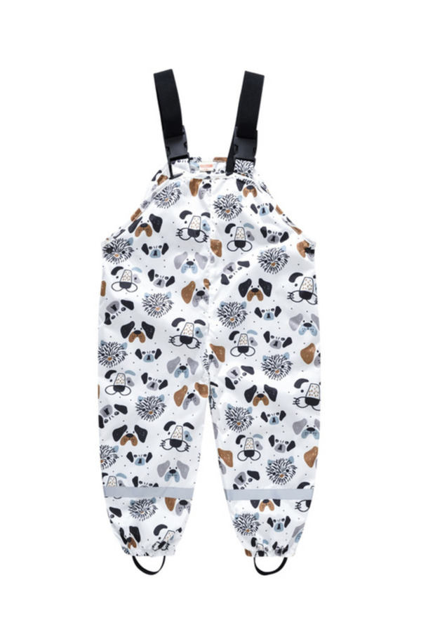 Petityu KÖPEK DESENLİ çocuk yağmur pantolonu çocuk yağmur tulumu