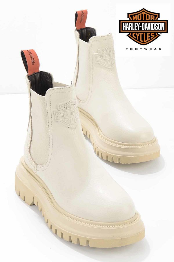 Harley Davidson Beige Leather Women s Boots Bootie HD0777003103 Trendyol