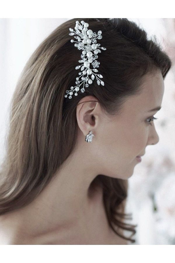 MyElle Tasar m H with Pearls Crystal Stone Detail Elegant Hair