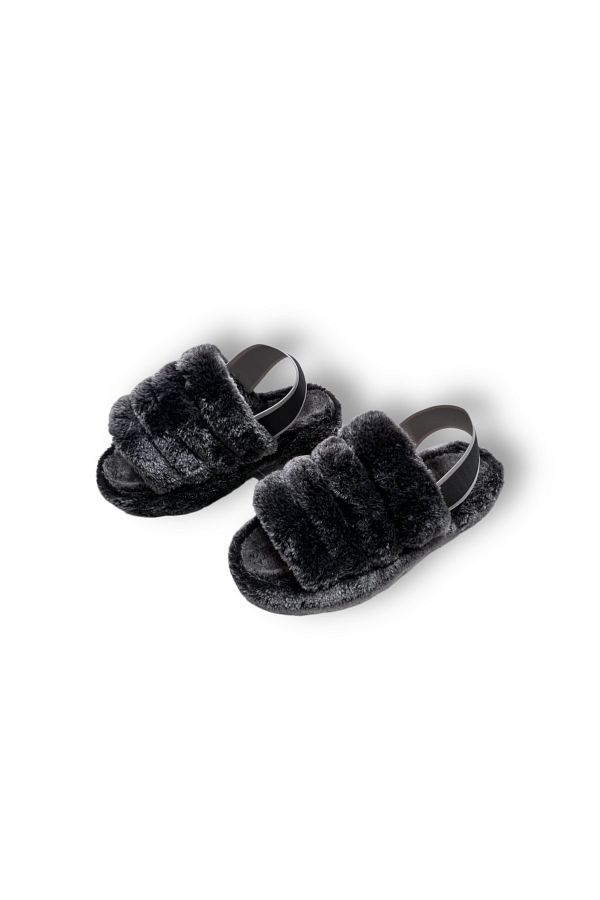 PLUSH STUDIO--s-plush Slippers Lutur Imported Fabric, House Slippers Brisa Gray 1