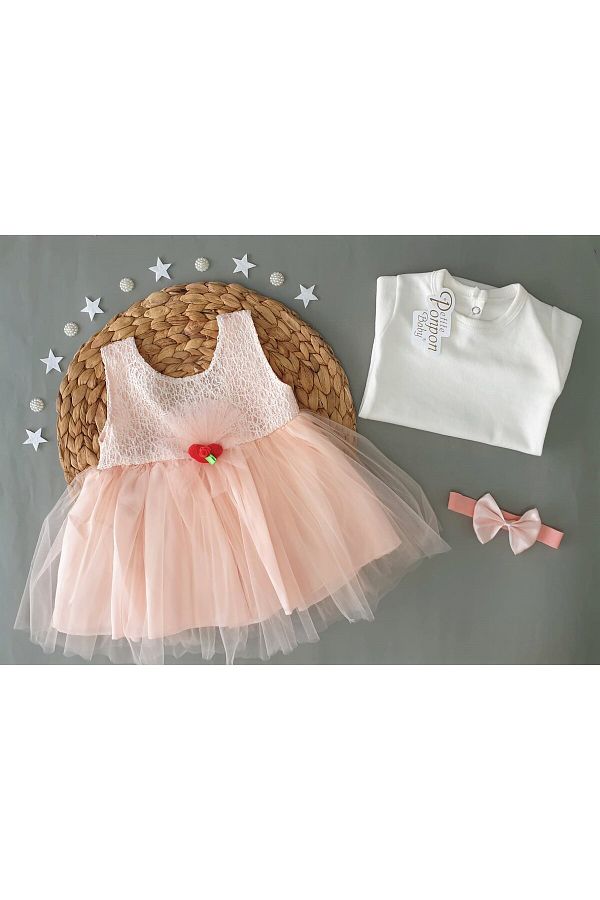 3 month white dress top
