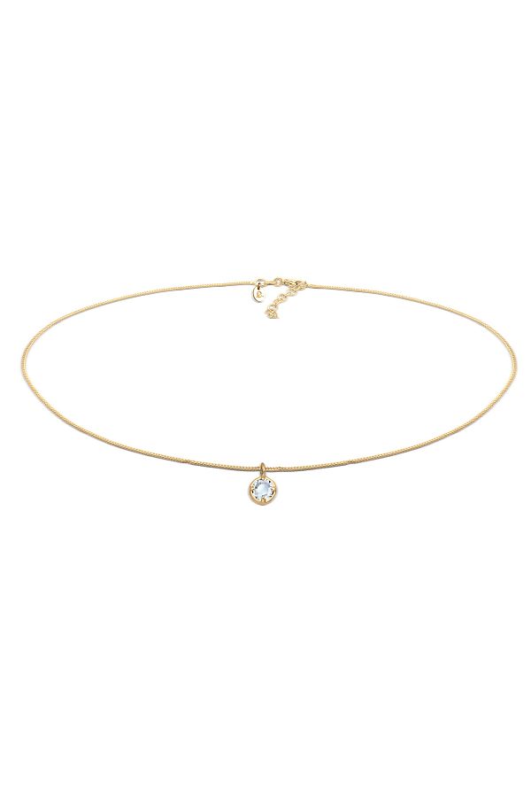 ELLI-Halskette Choker Basic Stein Kristall 925 Silber 1