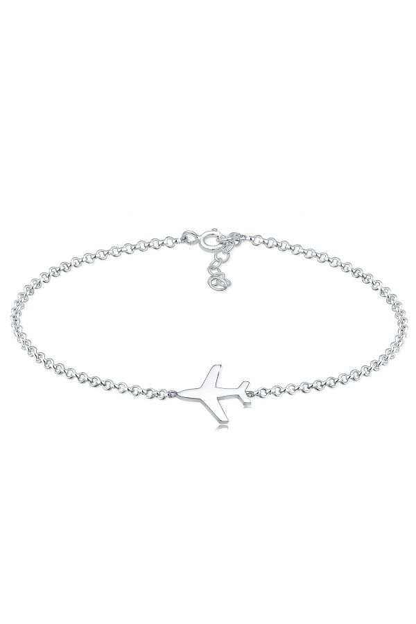 ELLI-Armband Basic Erbkette Flugzeug Travel Reise 925 Silber 1