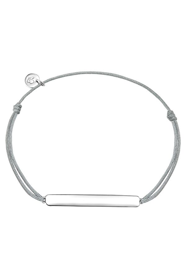 Glanzstücke München-Textilarmband Armband Sterling Silber Textil (grau) 1