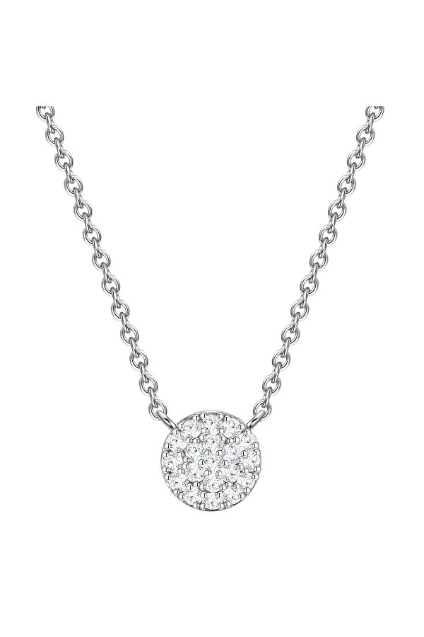 Glanzstücke München-Silberhalskette Kette mit Anhänger Sterling Silber Zirkonia weiß 1