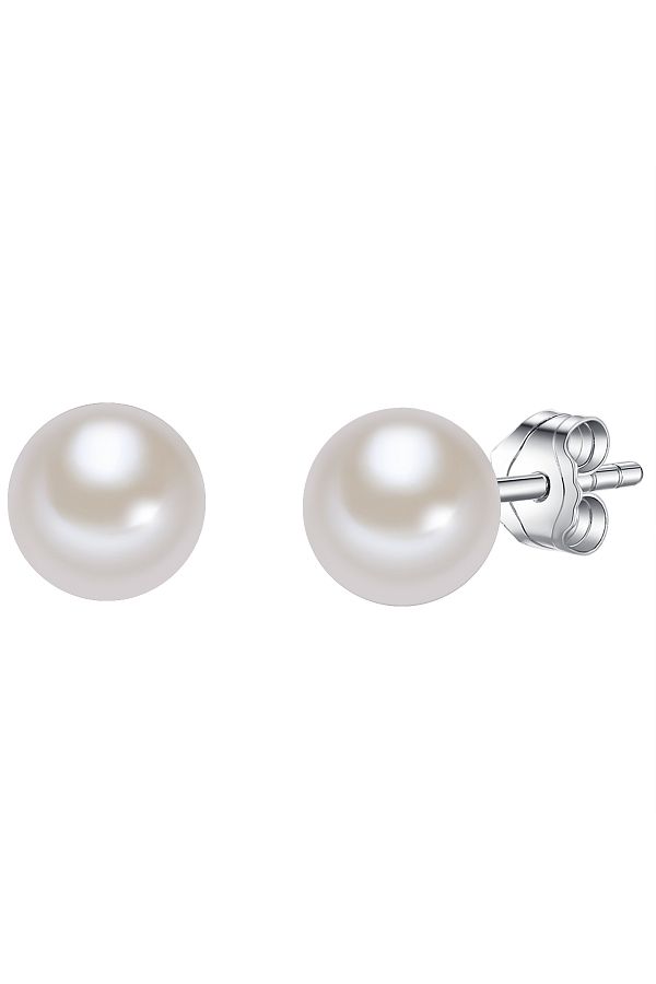 Valero Pearls-Perlenohrstecker Ohrstecker Sterling Silber Süßwasser-Zuchtperle weiß 1