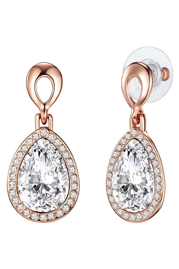 Lulu & Jane-Ohrhänger ve Kristallen von Swarovski® Ohrhänger roségold Glas weiß 1