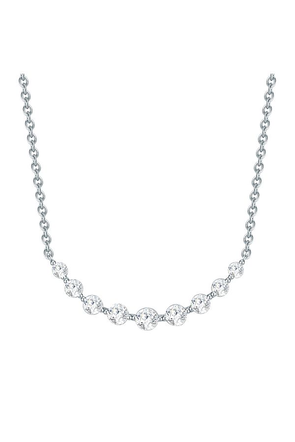 Trilani-Silberhalskette Kette Sterling Silber Zirkonia weiß 1