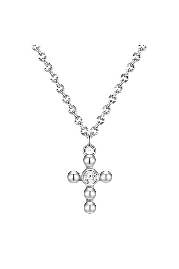 Glanzstücke München-Silberhalskette Kette mit Anhänger Sterling Silber Topas weiß 1