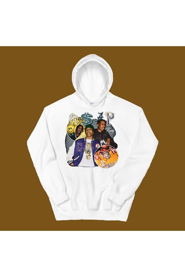 Asap rocky hoodie white clearance