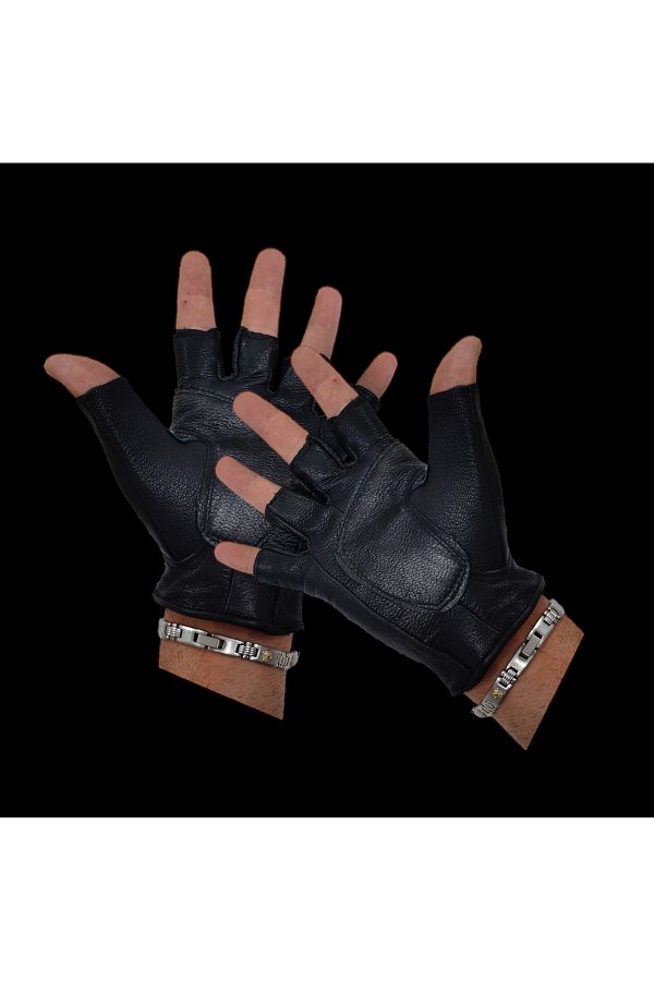 Slim fit leather gloves 2025