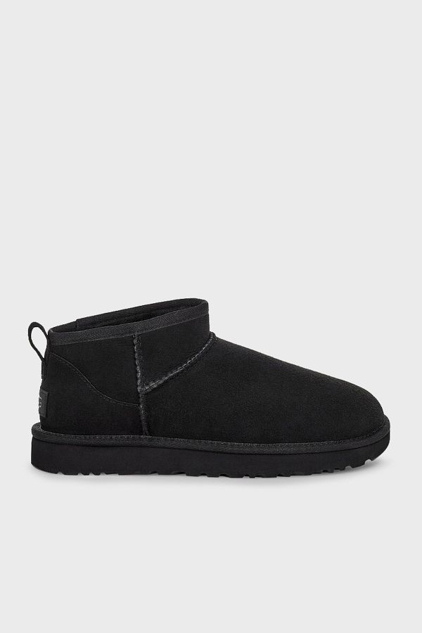 UGG Women s Leather Logo Flat Sole Daily Use Black Boot Bootie1116109 BLACK Trendyol