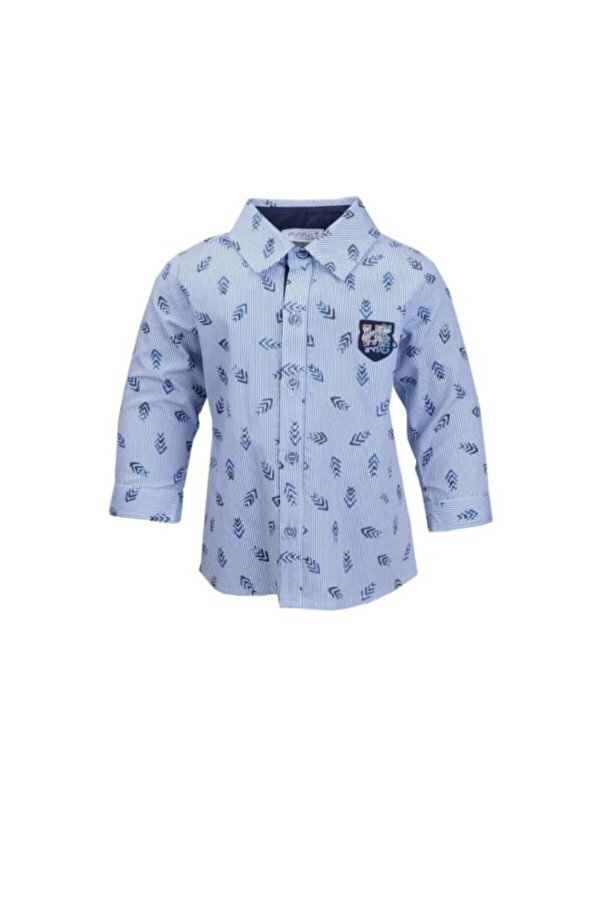 Zeyland Erkek Bebek Ve Çocuk % 100 Pamuk Cotton Lacivert Renk Çizgili Gömlek