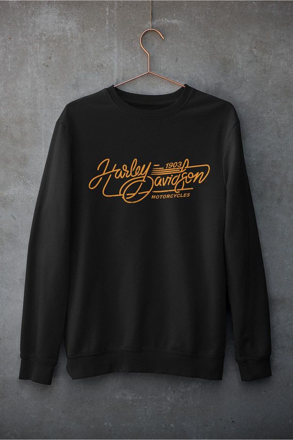 Pisa Art Harley Davidson Design Sweat Unisex Does Not Crack or Fade Motorcycle Trendyol