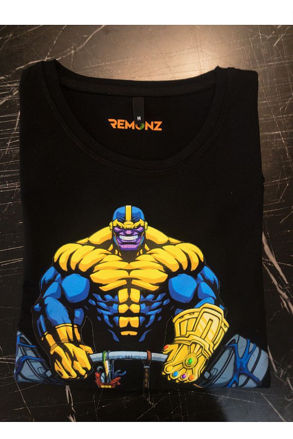 remonz Thanos Gym Printed 100 Cotton Oversize T shirt Plus Size T Shirt Trendyol
