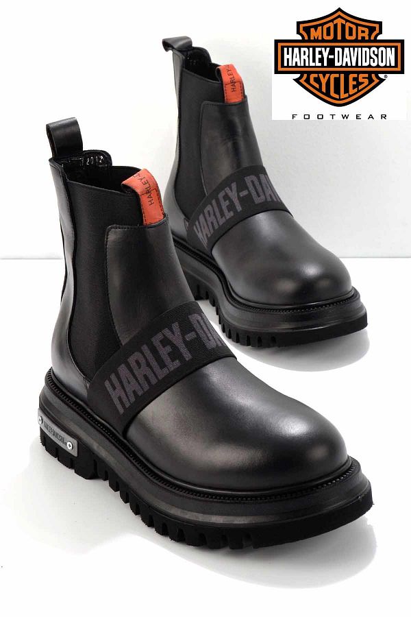 Harley Davidson Black Leather Men s Boots Booties HD1777055703 Trendyol