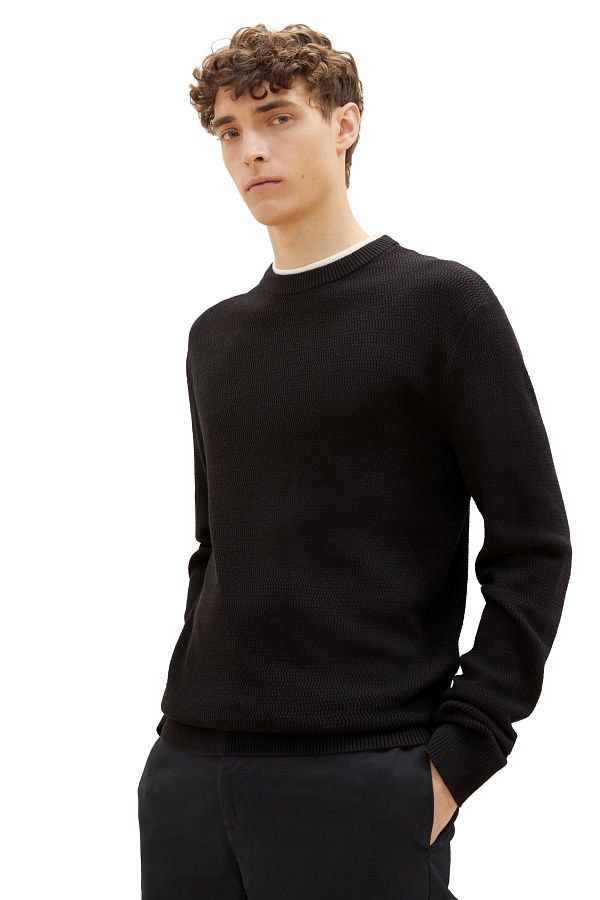 Tom Tailor Denim Sweater Men Black Trendyol