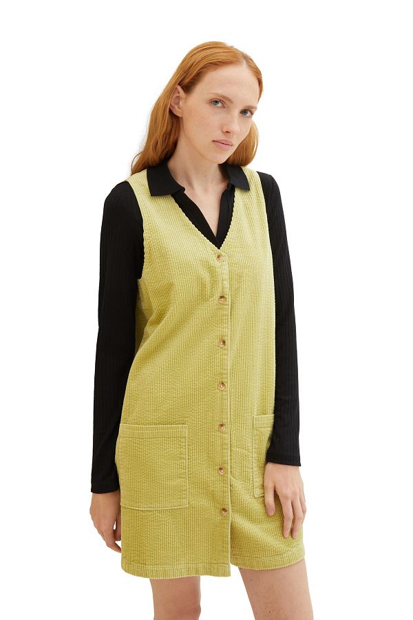 Tom Tailor Denim-Dress Women/Girl corduroy pinafore dress 1