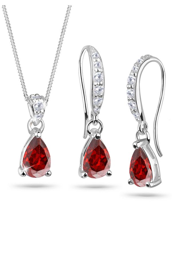 ELLI-Schmuckset Tropfen Zirkonya 925 Ayar Gümüş 1