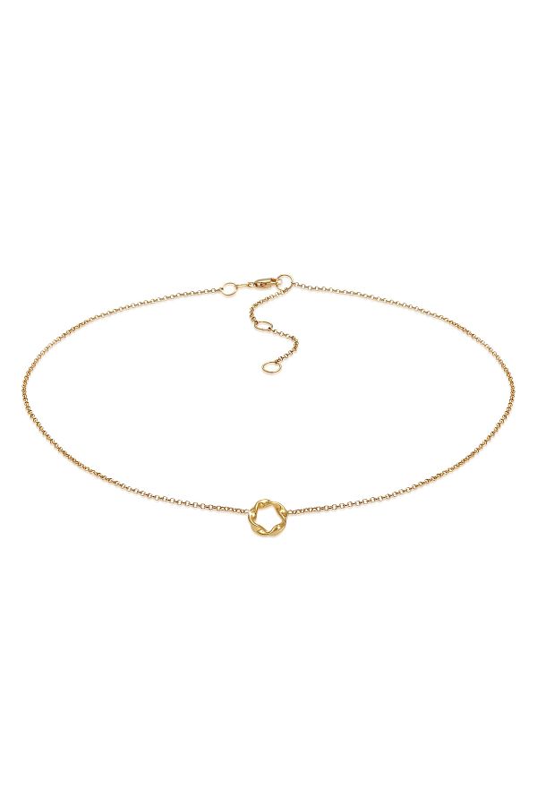 ELLI-Halskette Gerdanlık Erbskette Kreis Design Twisted 375 Gelbgold 1