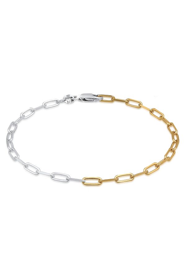ELLI-Zweifarbig, optisch, 925er Silber – Basic-Armband, Segelflugzeug, ovaler Grob 1