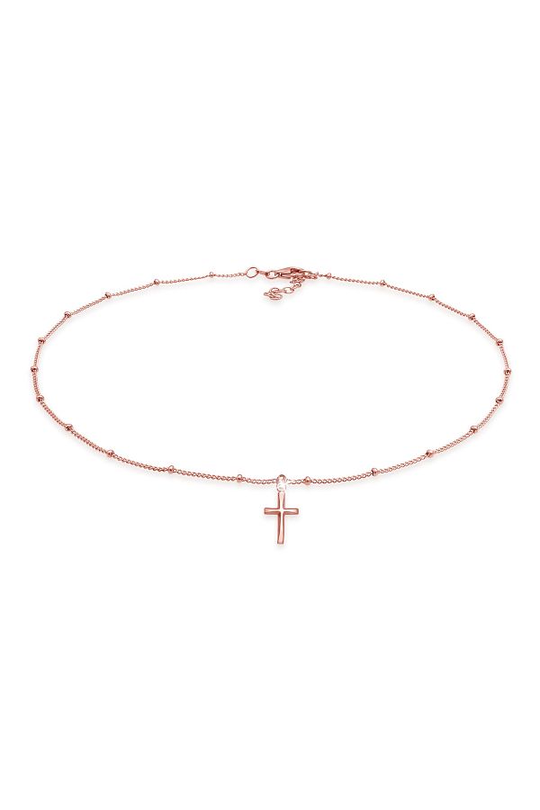 ELLI-Halskette Halskette Basic Halsband Kugelkette Kreuz Glaube 925 Silber 1