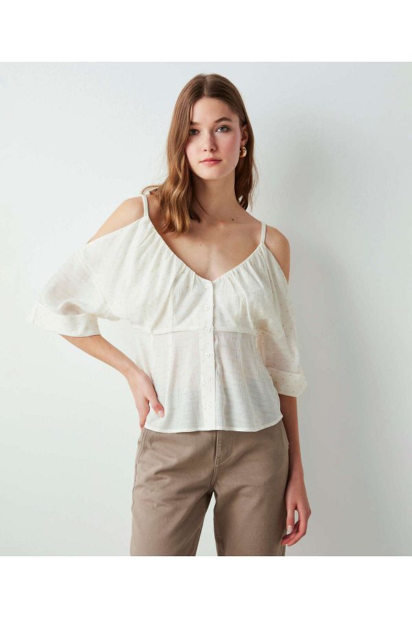 İpekyol-Bluse mit Polka Dot-Muster 1