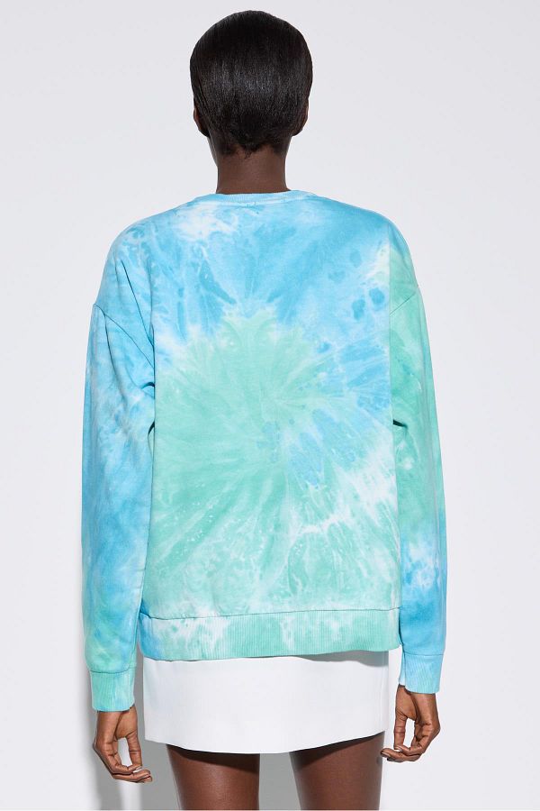 No Matter What Oversize Tie Dye Effect Sweatshirt Trendyol