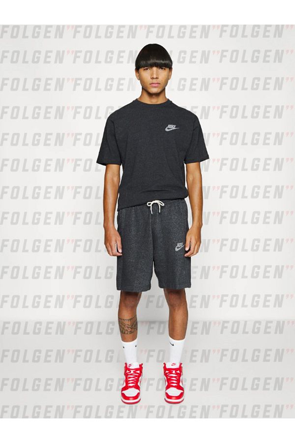 Nike Sportswear Revival Fleece Short Hybrid Black Men s Shorts Black Trendyol