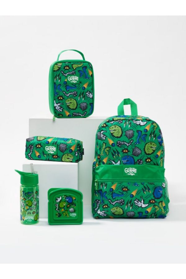 SMIGGLE Giggle Dinosaur School Set School Case Pencil Case Juicer Lunch Box and Container 5 Pieces Trendyol
