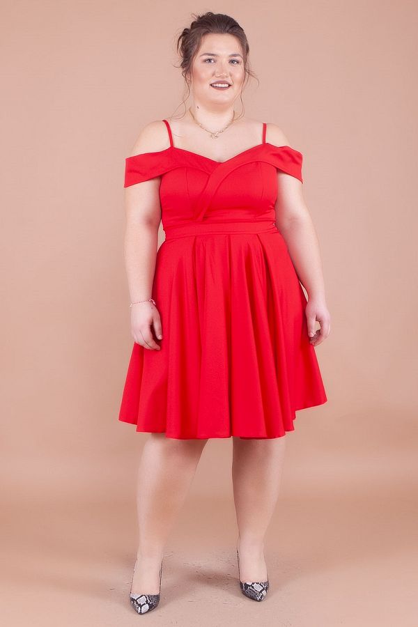 Plus size short red dress on sale