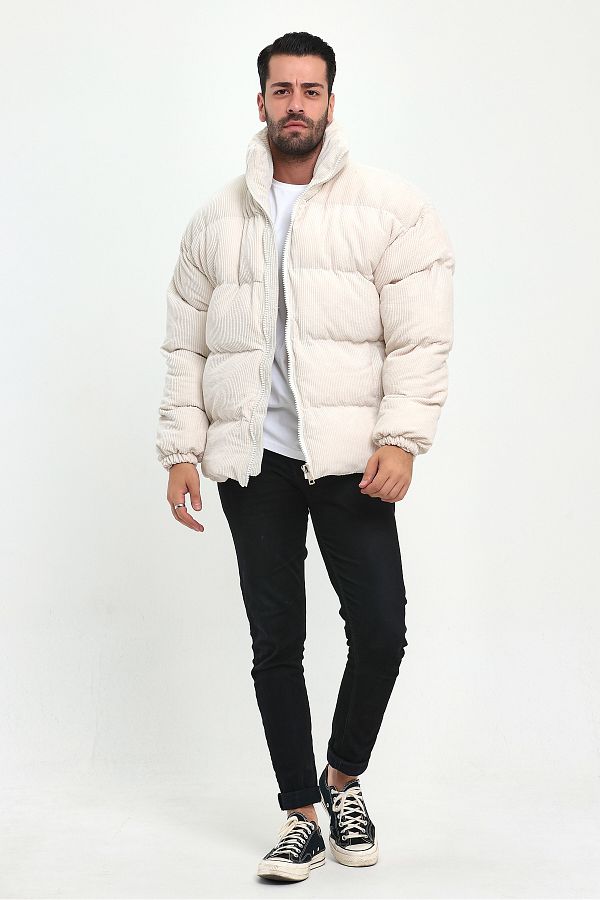 Long velvet puffer coat top