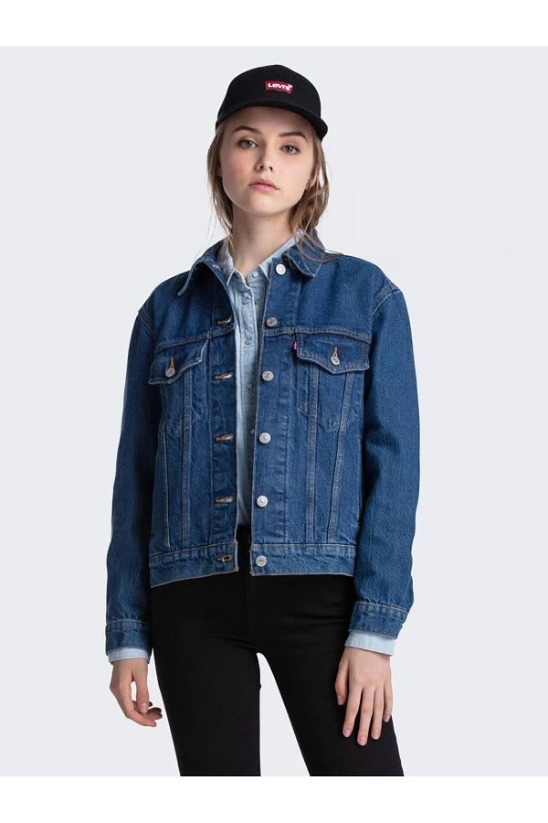 Levi s JACKET LEV S EX BOYFRIEND TRUCKER BLUE 29944 0012 Trendyol