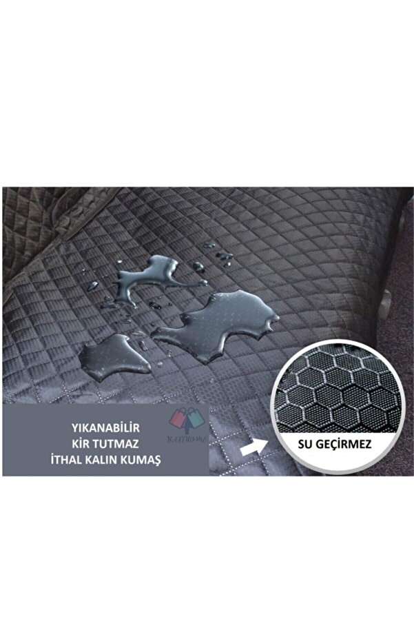 Rotantix Siyah Araç Evcil Hayvan Örtüsü Koltuk Koruyucu Şilte Köpek Örtü Sıvı Su Geçirmez Araba Araç Kılıfı