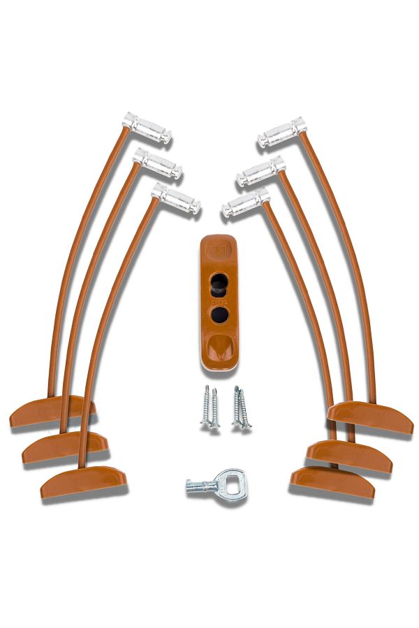 Evene-Pimapen Door Lock Pimapen Window Lock Window Safety Lock Chain Lock 6 Pieces Brown 1