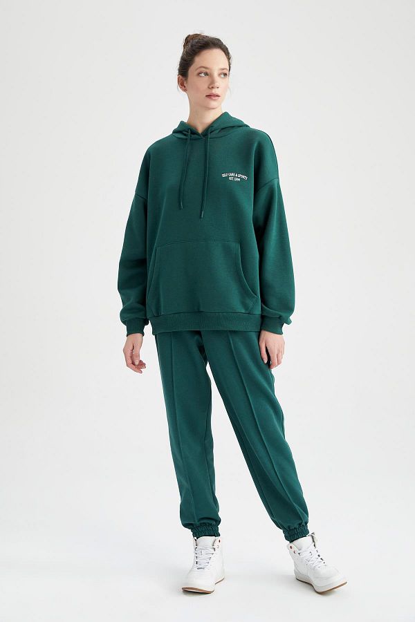 DeFacto-Fit Jogger Sweatpants with Soft Fuzzy Inside 1