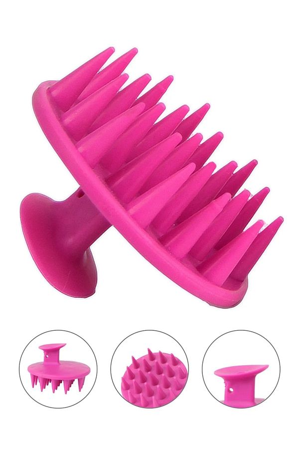 st D zey Home Soft Silicone Tip Scalp Massage Comb Tool Hair Washing Comb Brush pink ST PMB