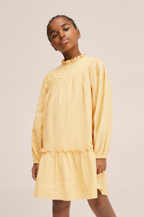 Mango mustard dress cheap