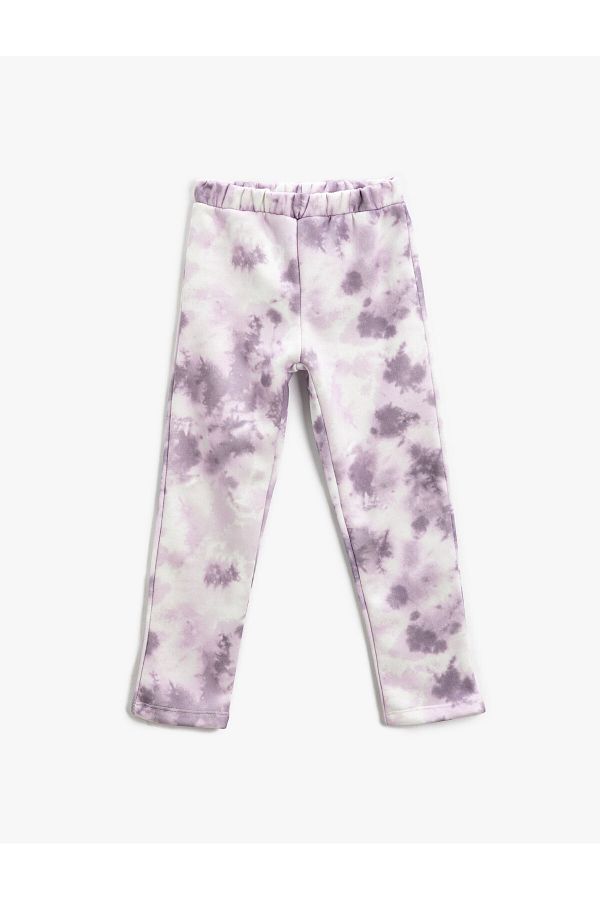 Koton-Batik Patterned Sweatpants with Elastic Waist 1