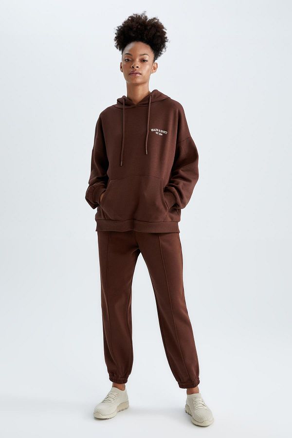 DeFacto-Fit Jogger Sweatpants with Soft Fuzzy Inside 1