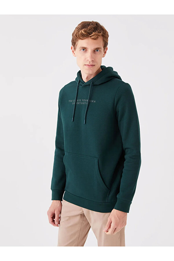 LC Waikiki Classic Long Sleeve Printed Men's Hoodie- Trendyol