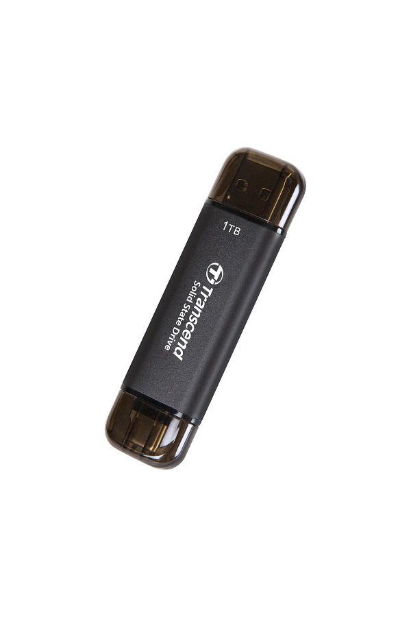 Transcend-TS1TESD310C 1TB, External SSD, ESD310C,USB 10Gbps, Type C/A, Black 1