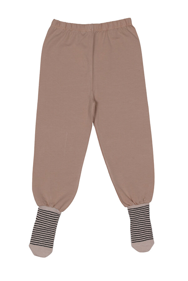 Melekpare Patikli Pantolon Kendinden Çoraplı Alt Pijama Mevsimlik -Çoraplar Farklılık Gösterebilir-